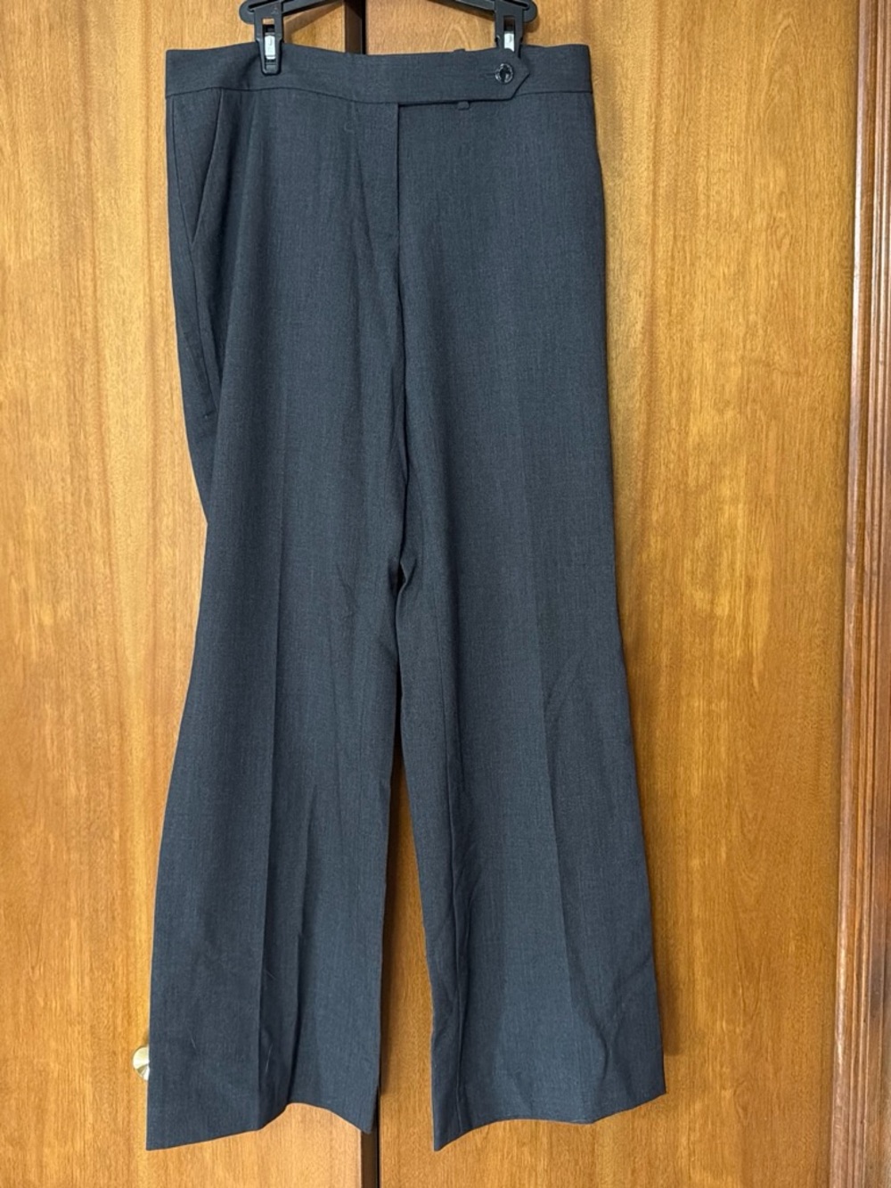 Calvin Klein Women's Wide Leg Dress Pants in Charcoal Gray